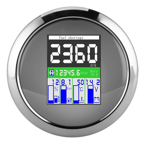 Medidor Multifunción, 85 Mm, Rpm, Presión De Aceite, Nivel D