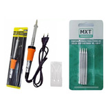 Kit Ferro De Soldar 30w, 40w Ou 60w + 4 Pontas Cônica