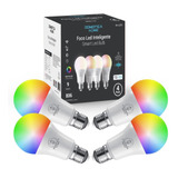 Foco Led Inteligente Domoticahome Rgb Wifi 9w806lm 4pz Alexa