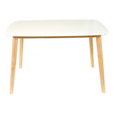 Mesa Nórdica Comedor Norway Madera Laqueada Blanco 120x80cm