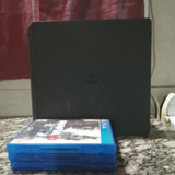 Playstation 4 Slim 500gb - 2 Joystick - Fortnite Color Negro