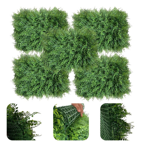 4 Placas Jardim Artificial Cobre 100% A Parede E Proteção Uv