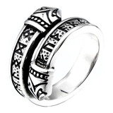 Anillo Runas Vikingas Espiral Nordico 316l Acero Inoxidable