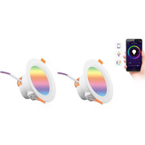 2x Spot De Embutir - Led Rgb - Alexa Google Tuya Smart Life