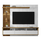 Panel Rack Tv 60 Trend Blanco Canela Marmol