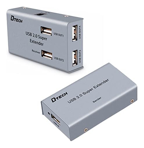 Extensor Usb Dtech Cat5e/6 164ft Usb2.0 Ethernet Con 4