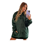 Buzo Pijama Hoodie Canguro Polar Capucha Hombre Mujer