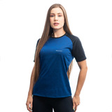 Camisa Dry Fit Feminina Academia Raglan Com Proteção Uv