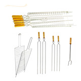 Kit Conjunto De Churrasco-utensílios Para Churrasqueiro