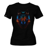 Camiseta Lobo Estilo Neon Animal Inp Dama Mujer Dbo