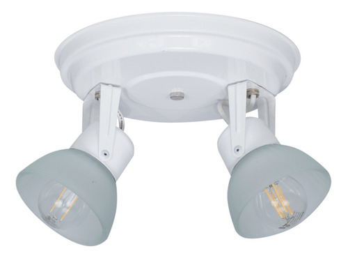 Aplique Spot Ng - Bl 2 Luces Tulipa Vidrio Apto Ventilador S