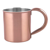 Caneca Lisa Moscow Mule Flat Inox Rose Bronze Drink 250ml