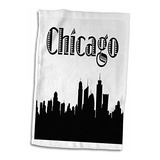 Toalla 3d Rose Chicago City Skyline, 15  X 22 