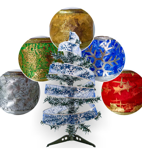 Fita Decorativa 2,70cm Enfeite Arvore Natal Luxo Presente