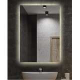 Espelho Retangular Iluminado Led 100 X 80 Lapidado Banheiro 