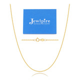 Jewlpire Collar De Cadena De Plata De Ley 925 De Oro Real I.