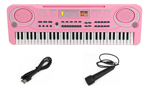 Piano Teclado Musical For Niños Micrófono Eléctrico