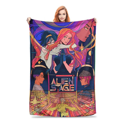 New Model Warm Blanket Mantas De Felpa De Anime Alien Stage