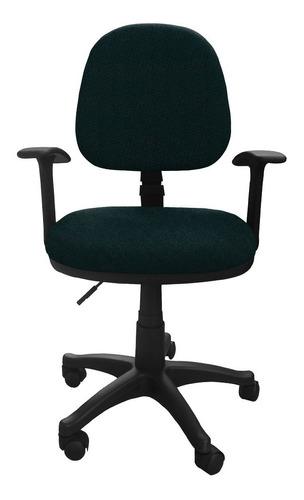 Silla Escritorio Lizza Media Contac Verde Con Brazos