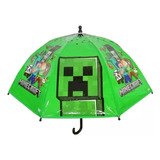 Paraguas Infantil Minecraft Juego 40cm Niño Lluvia Mi215