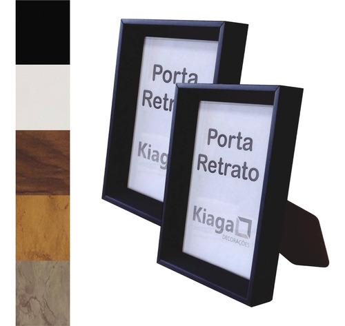 Kit 10 Porta Retratos 15x21cm Com Moldura Chanfrada E Vidro