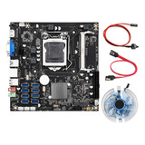 Placa Base B75e Btc Mining De 8 Cartas+cable De Ventilador+c