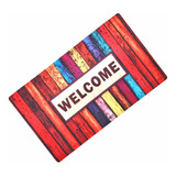 Felpudo De Entrada Tapete Goma Welcome 44x73