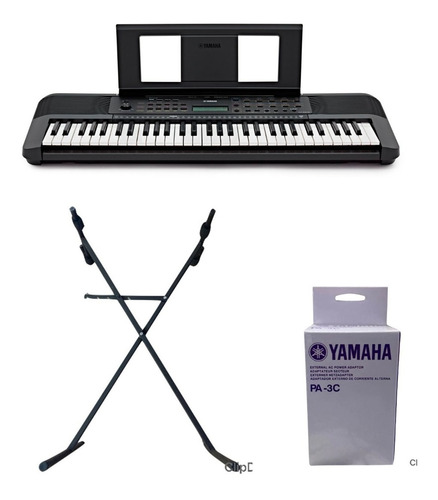 Teclado Organeta Yamaha Psr-e273 + Base + Adaptador 