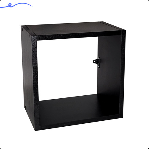 1 Nicho Multiuso Mdf Preto Tx Sala Banheiro Quarto 20x20x20