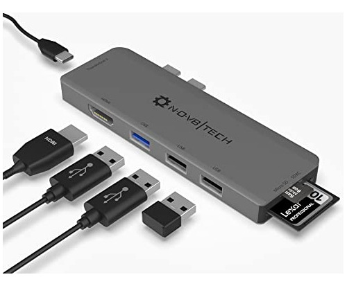 Hub Usb C Nov8tech Para Macbook Air M1 2023-2018 Y Macbook P