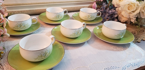 6 Xícaras De Chá Retrô Porcelana Japonesa 