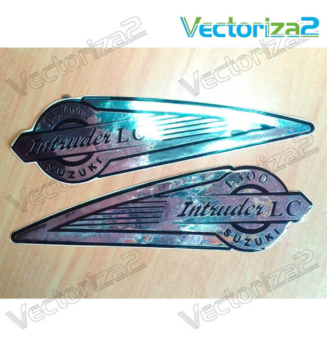 Kit De Emblemas De Tanque Moto Suzuki Intruder 1500 Relieve Foto 4