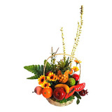  Arreglo Floral Artificial Flores Y Frutas Decoracion Hogar
