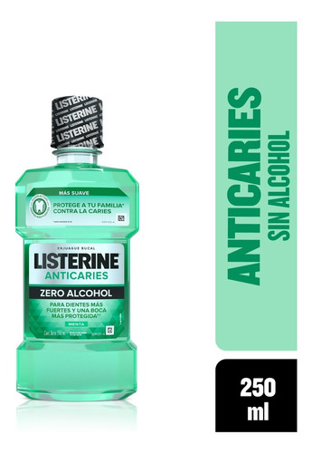 Enjuague Bucal Listerine Anticaries Zero Alcohol 250ml