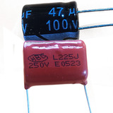 2 Capacitor Corneta 47x100v + 2 Cap Super Tweeter 2,2x250v