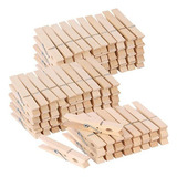 100 Pinzas De Madera Grandes Resistentes For Colgar Ropa