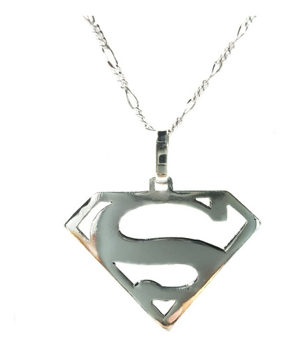 Dije De Superman Plata Ley .925 Incluye Cadena