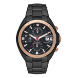 Relógio Orient Masculino Cronografo Mtssc029 P1px Preto Cor Do Bisel Bronze