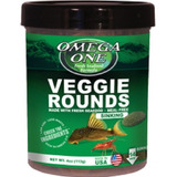 Omega One Veggie Rounds Sinking 113g Alimento Peces Gambas Herbívoro Caracoles Pastilla 14mm A Base De Salmón Algas Marinas Frescas Espirulina