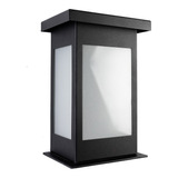 Farol Cuadrado De Pared Moderno Con Vidrio Satinado Hierro