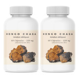 Chaga- Pack 2 Frascos De 60 Caps C/u (cada Una De 560 Mg)