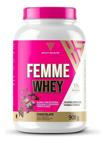 Whey Protein Femme Feminino 908g - Body Shape Chocolate