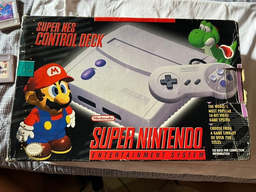 Consola Snes Super Nintendo Jr Sns-101 Genuina+ Caja+1 Juego