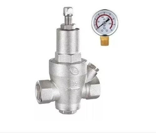 Valvula Reguladora De Presion Agua Hi 1 1/2 C/ Manometro