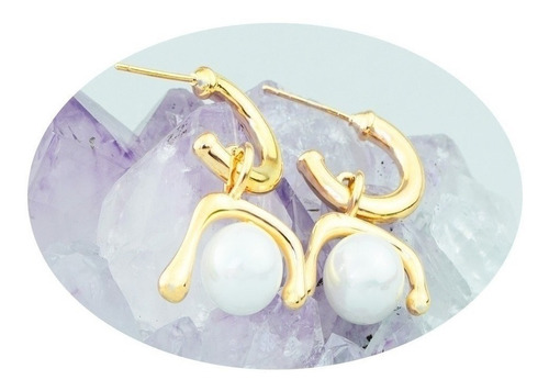 Aretes Pendientes Broqueles Oro 18k Elegante Dama Mujer Fino