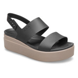 Sandalias Mujer Crocs Cs Brooklyn Low Wedge W Black