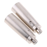 2x Xlr Macho A Conector Hembra Rca Cable De Audio De 3 Pines