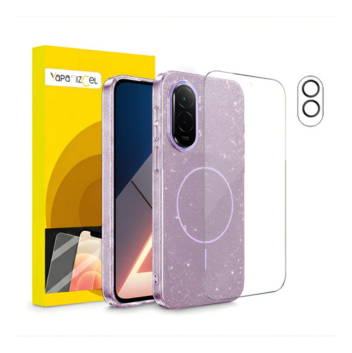 Funda Para Xiaomi Case Con Brillos Glitter Mujer Uso Rudo + Mica Protector De Pantalla 9h + Mica Cámara | MercadoLibre