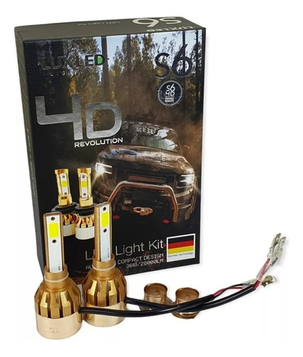 Kit Lámparas Cree Led Premium S6 4d Revolution 56000lm