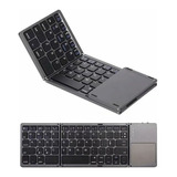 Teclado Ultra-fino Dobrável De Bluetooth Mini Com Touchpad